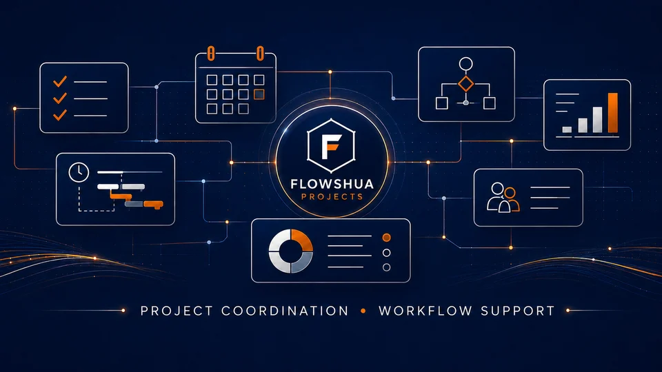 Flowshua aviation program support workflow graphic